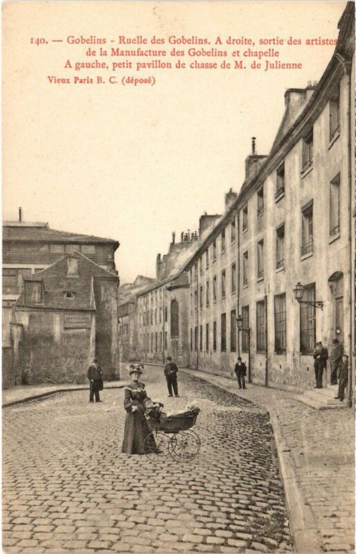 Carte postale ancienne Gobelins - Ruelle des Gobelins à Paris 13e
