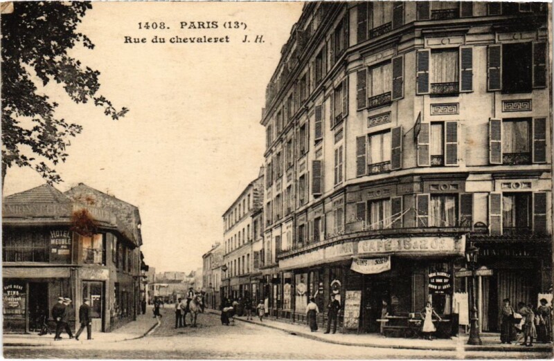 Carte postale ancienne Rue du Chevaleret à Paris 13e