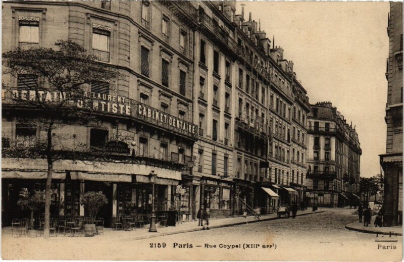 Carte postale ancienne Rue Coypel à Paris 13e