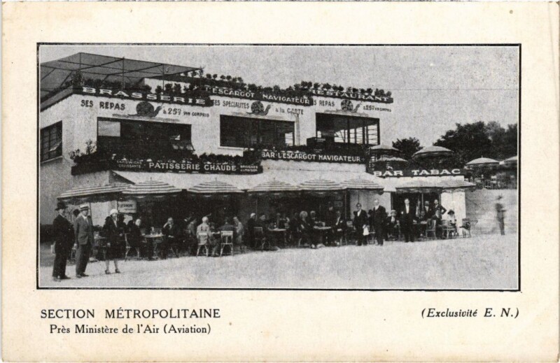 Carte postale ancienne Section Métropolitaine - Près Ministère de l'Air (Aviation) à Paris 12e