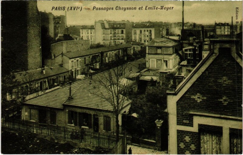 Carte postale ancienne Passages Cheysson et Emile-Meyer à Paris 16e