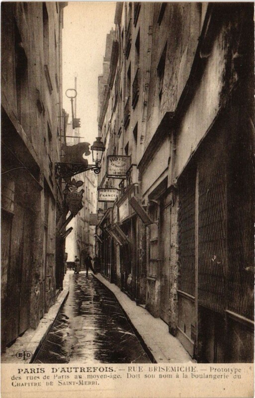 Carte postale ancienne Paris 4e Rue Brisemiche à Paris 4e