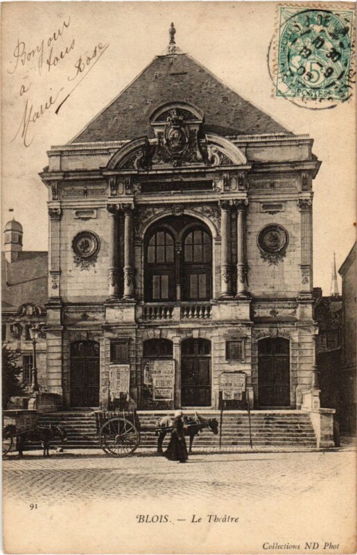 Carte postale ancienne Blois Le Theatre France à Blois