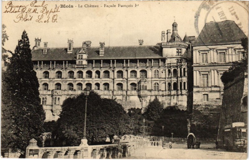 Carte postale ancienne Blois Le Chateau, Facade Francois Ier France à Blois