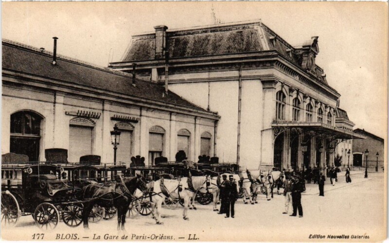 Carte postale ancienne Blois La Gare de Paris-Orleans France à Blois