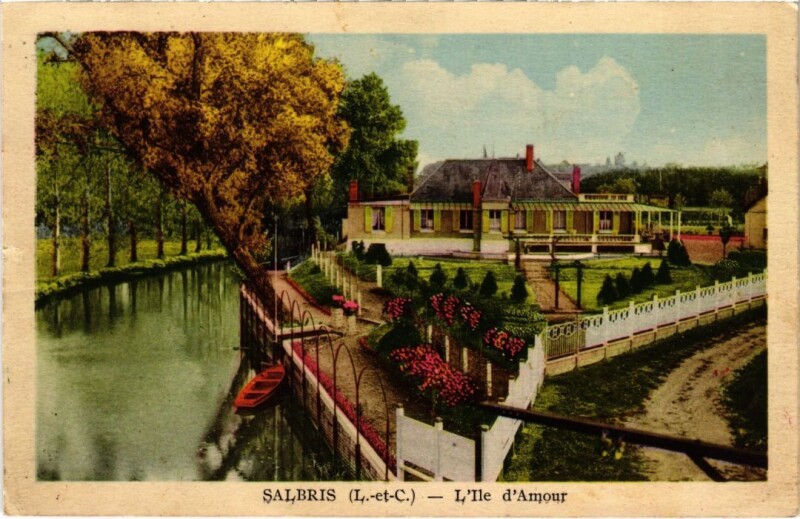 Carte postale ancienne Salbris L'Ile d'Amour France à Salbris