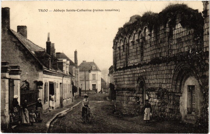 Carte postale ancienne Troo Abbaye Sainte-Catherine France