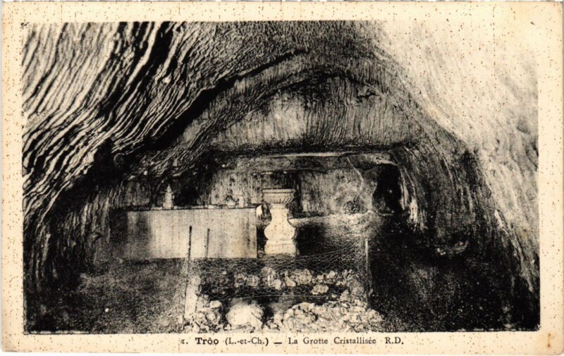 Carte postale ancienne Troo La Grotte Cristallisee France