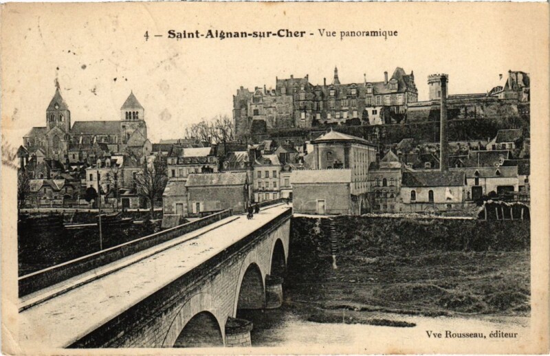 Carte postale ancienne St.Aignan sur Cher Vue Panoramique France