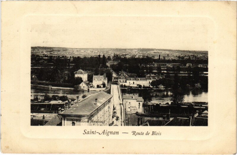 Carte postale ancienne Saint-Aignan Route e Blois France à Blois