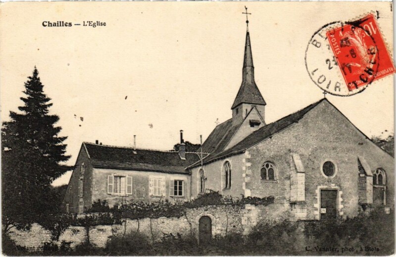 Carte postale ancienne Chailles L'Eglise France à Chailles
