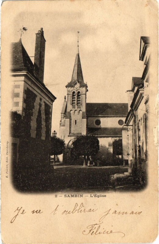 Carte postale ancienne Sambin L'Eglise France à Sambin