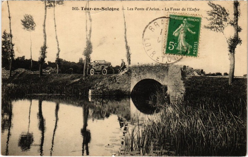 Carte postale ancienne Tour-en-Sologne Les Ponts 'Arian France à Tour-en-Sologne