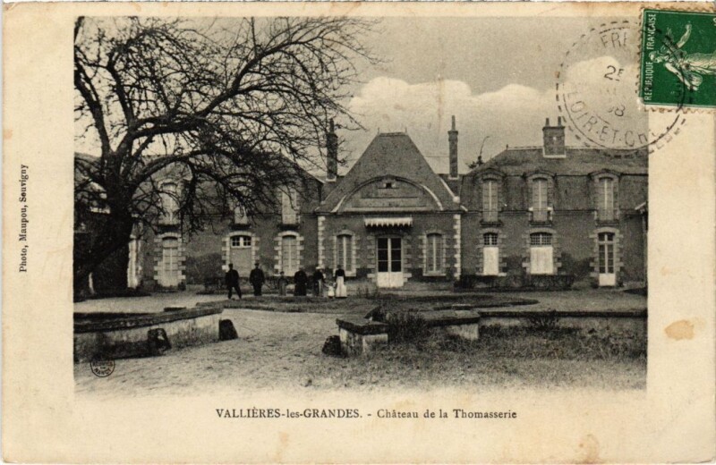 Carte postale ancienne Vallieres-les-Grandes Chateau de la Thomasserie France