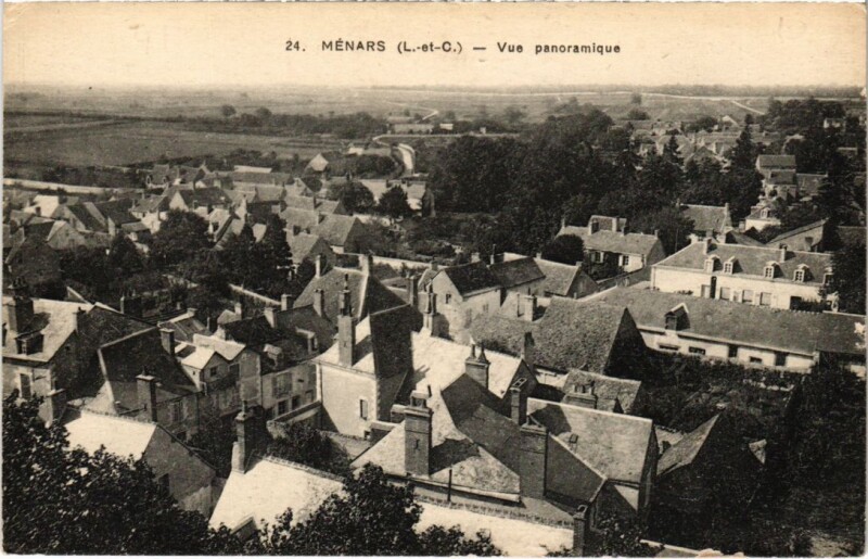 Carte postale ancienne Menars Vue Panoramique France à Menars