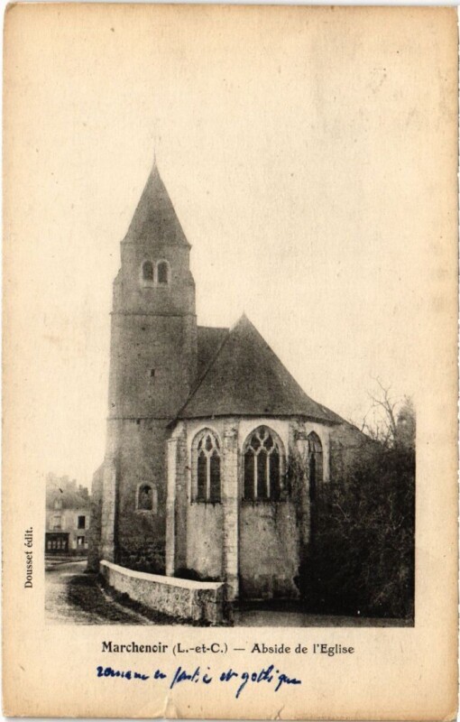 Carte postale ancienne Marchenoir Abside de l'Eglise France à Marchenoir