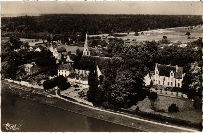 Carte postale ancienne Cour-sur-Loire Vue aerienne France à Cour-sur-Loire