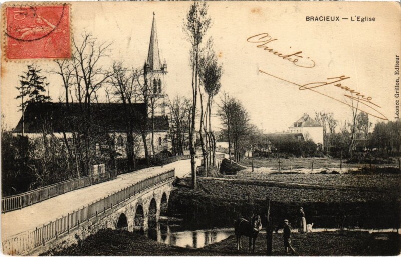 Carte postale ancienne Bracieux L'Eglise France à Bracieux