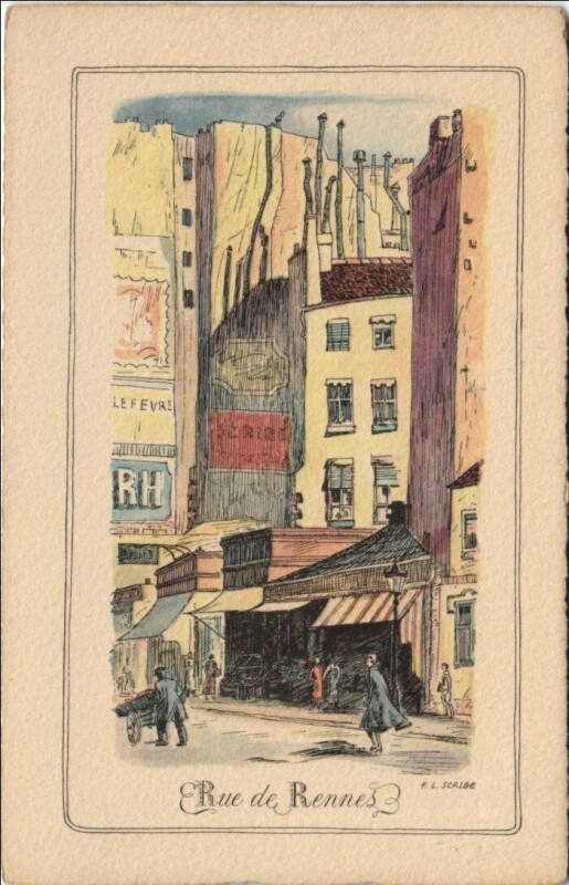 Carte postale ancienne Paris 6e Rue de Rennes