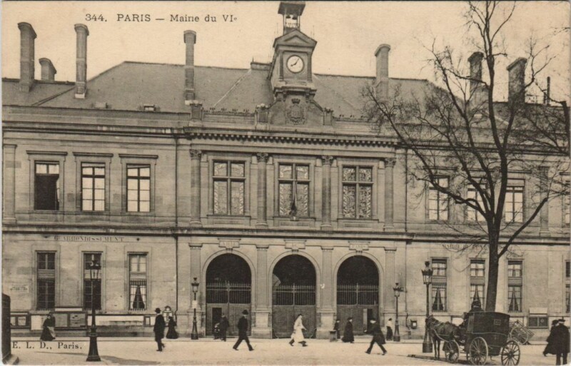 Carte postale ancienne Paris 6e Le mairie