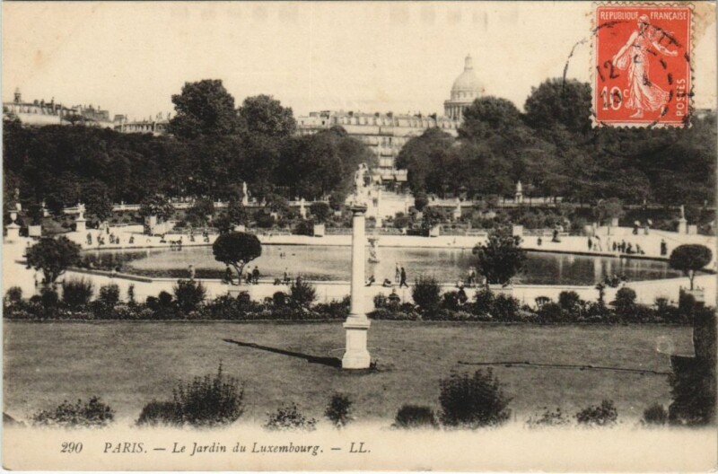 Carte postale ancienne Paris 6e Jardin du Luxembourg