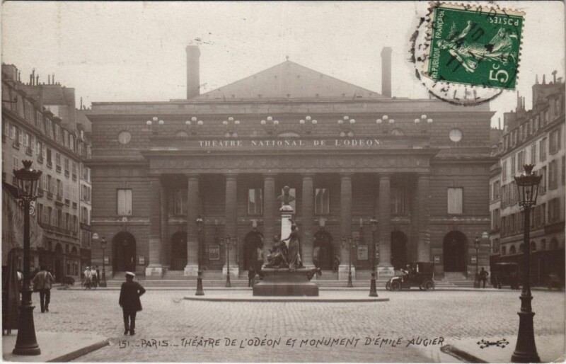 Carte postale ancienne Paris 6e Théatre de l'Odéon