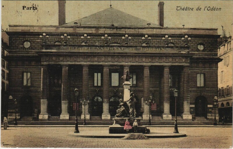 Carte postale ancienne Paris 6e Théatre de l'Odéon