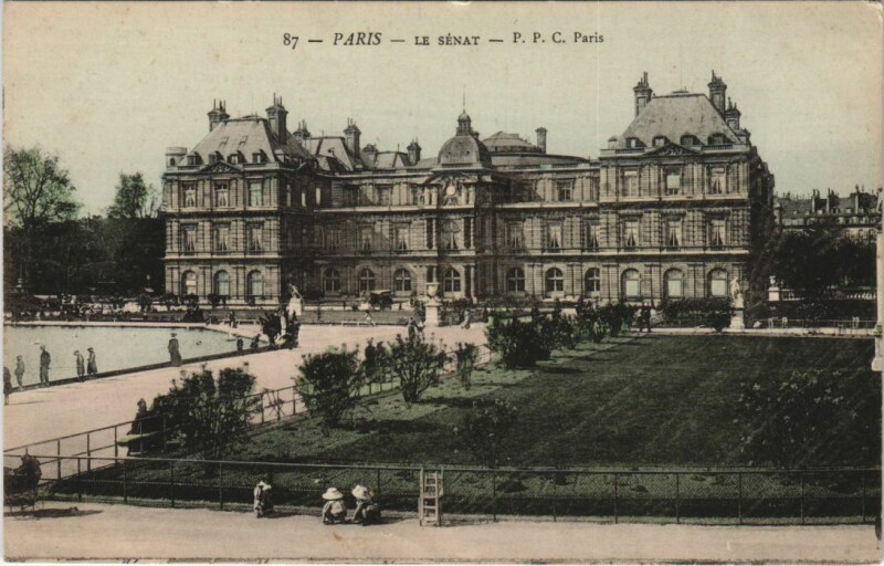 Carte postale ancienne Paris 6e Palais du Luxembourg