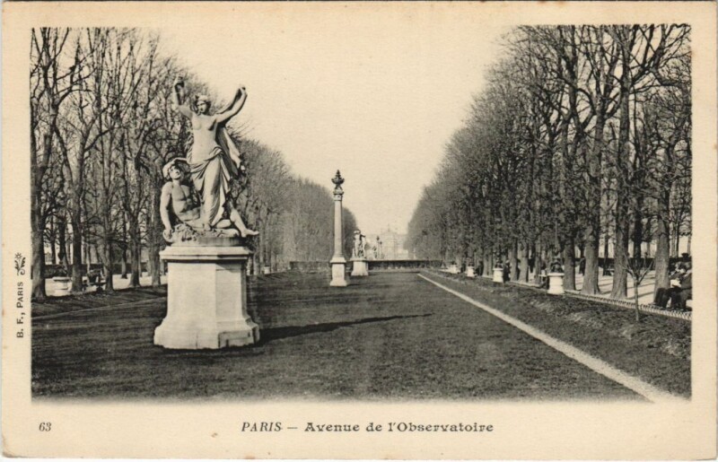 Carte postale ancienne Paris 6e Avenue de l'Observatoire