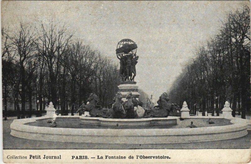 Carte postale ancienne Paris 6e Fontaine de l'Observatoire