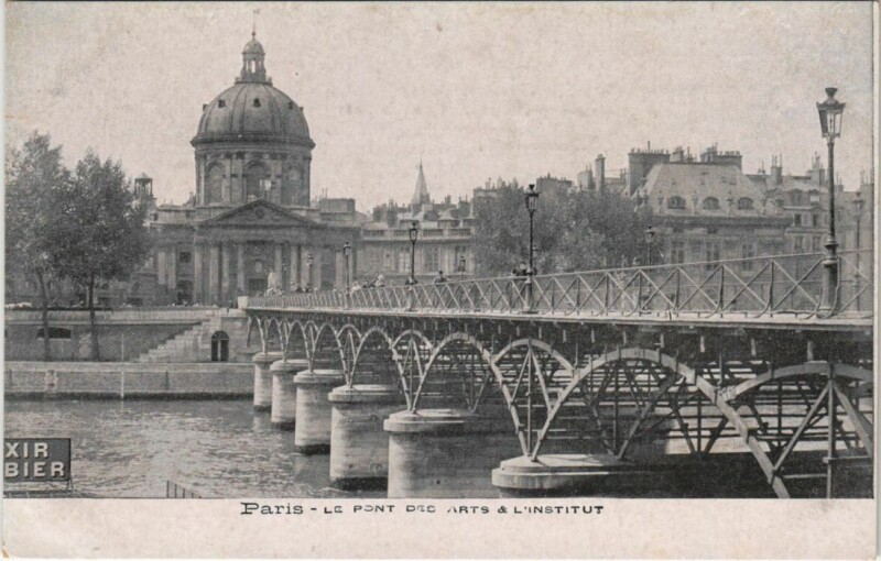 Carte postale ancienne Paris 6e Pont des Arts