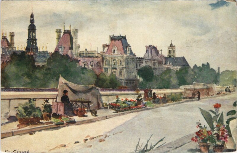 Carte postale ancienne Paris 4e Quai aux Fleurs
