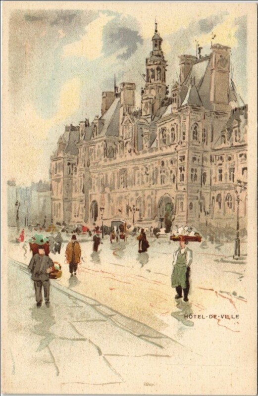 Carte postale ancienne Paris 4e Hotel de Ville