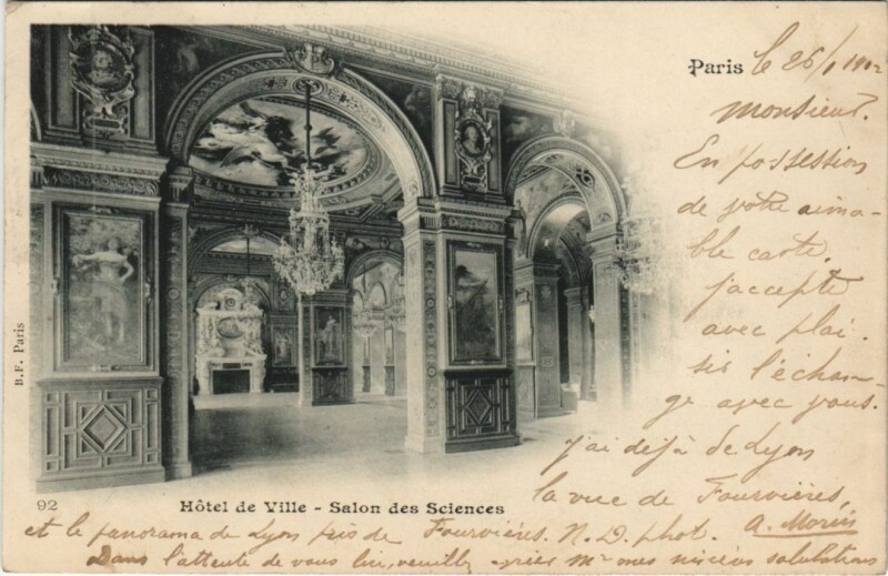Carte postale ancienne Paris 4e Hotel de Ville