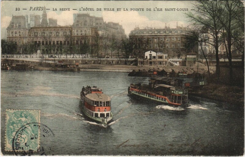 Carte postale ancienne Paris 4e la Seine