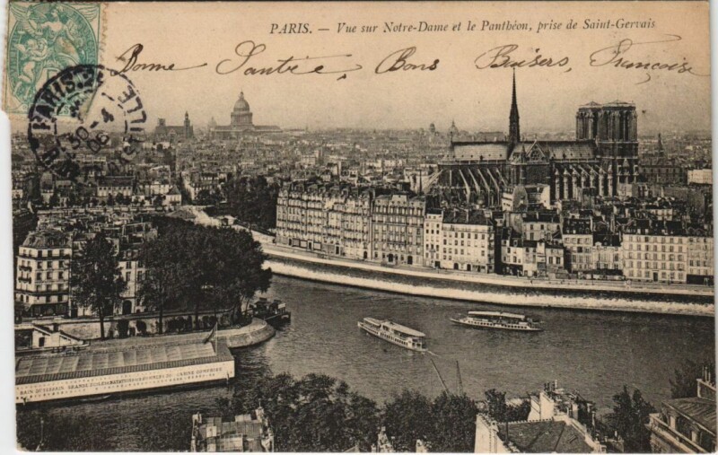 Carte postale ancienne Paris 4e Notre-Dame