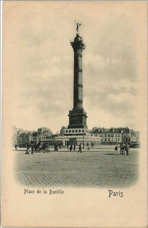 Carte postale ancienne Place de la Bastille à Paris 4e