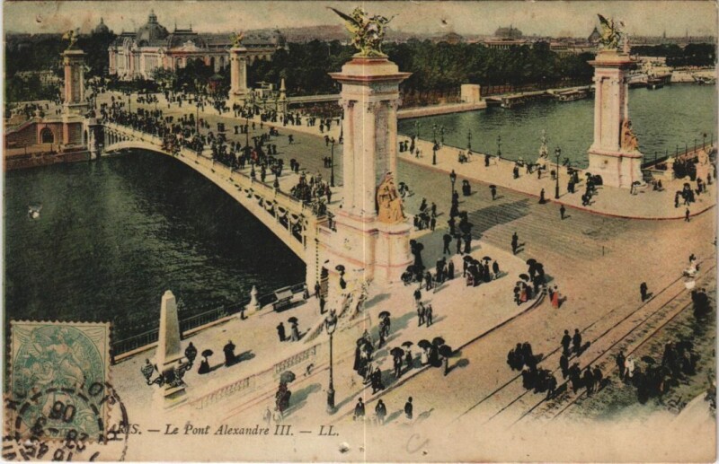 Carte postale ancienne Paris 7e Pont Alexandre Iii