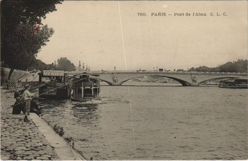 Carte postale ancienne Paris 7e Pont de l'Alma