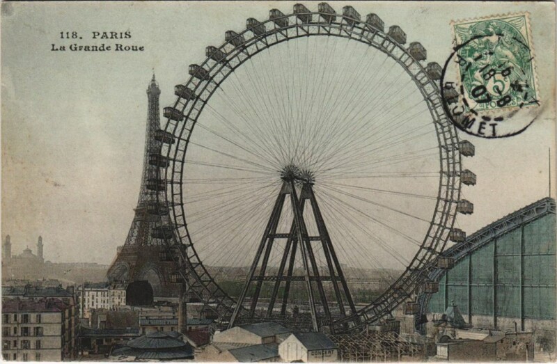 Carte postale ancienne La Grande Roue à Paris 15e