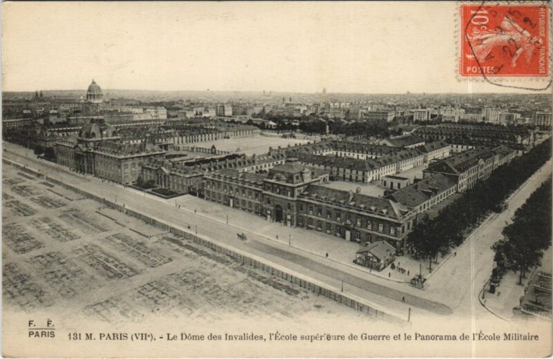 Carte postale ancienne Paris 7e Ecole Militaire