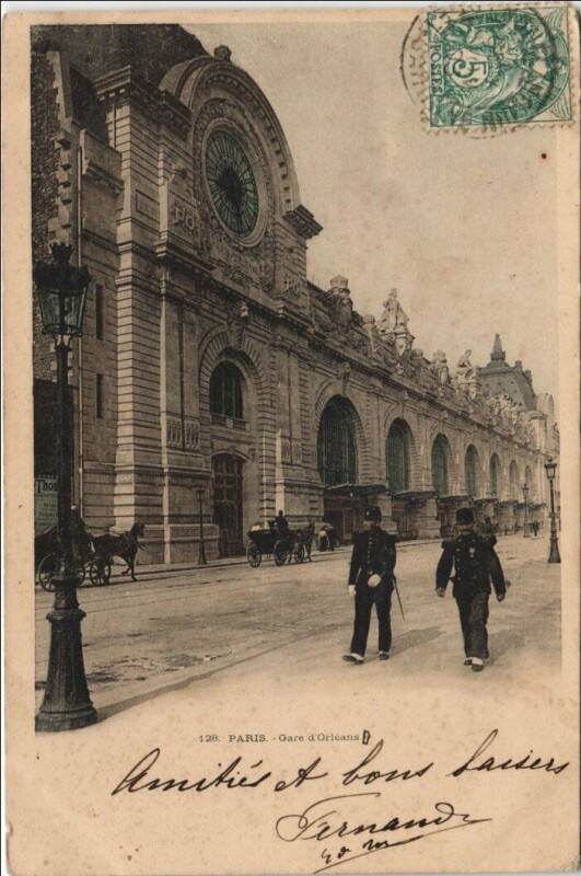 Carte postale ancienne Paris 7e Gare d'Orléans