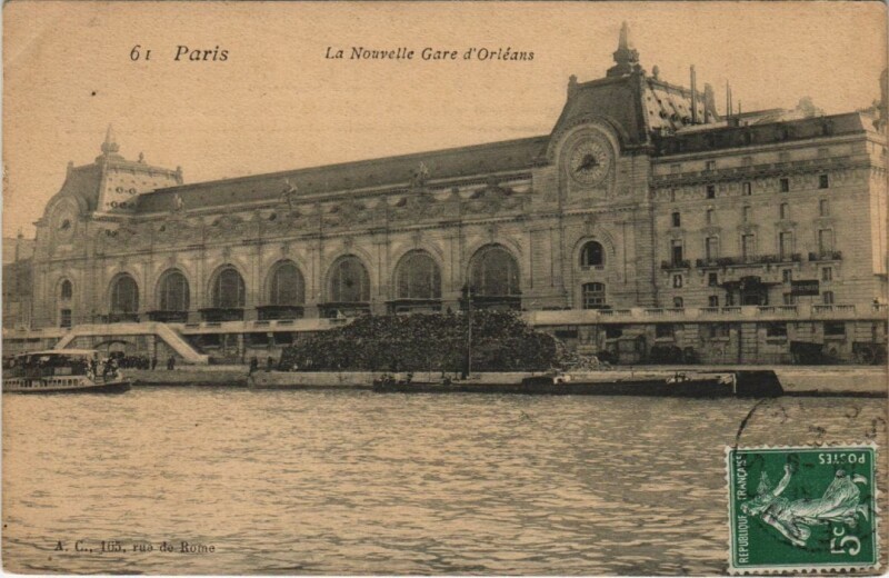 Carte postale ancienne Paris 7e Gare d'Orléans