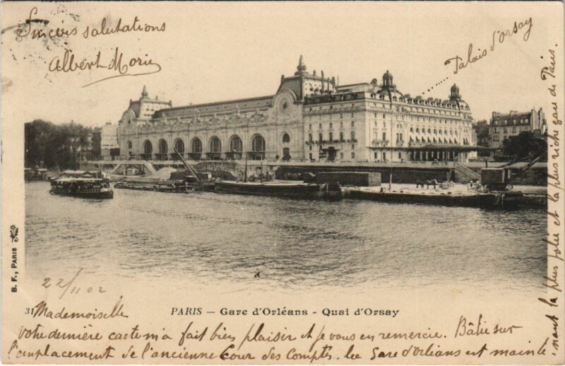 Carte postale ancienne Paris 7e Gare d'Orléans