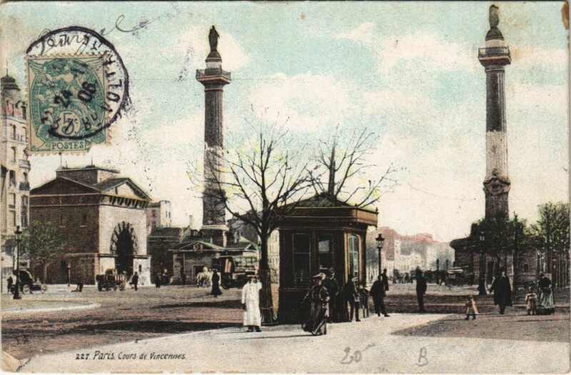 Carte postale ancienne Cours de Vincennes à Paris 12e