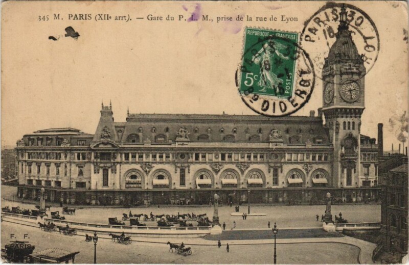 Carte postale ancienne Paris 12e Gare de Lyon