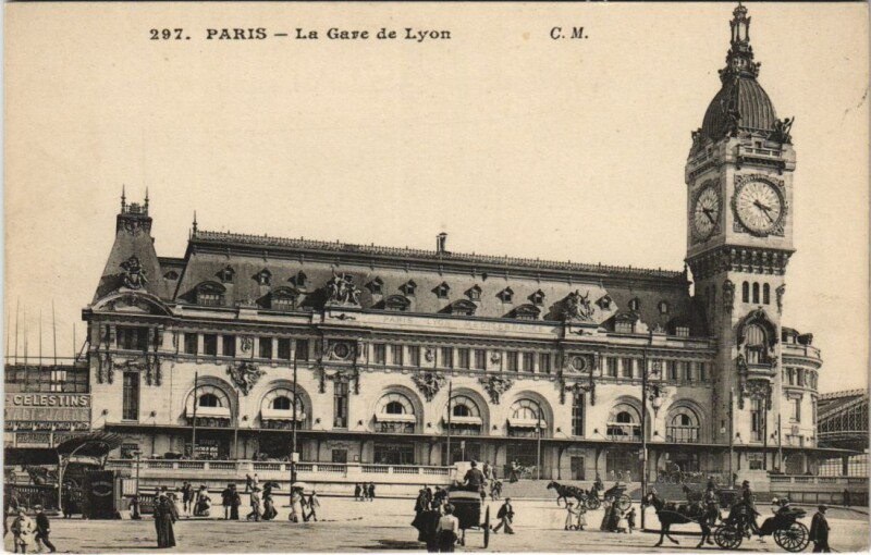 Carte postale ancienne La Gare de Lyon à Paris 12e