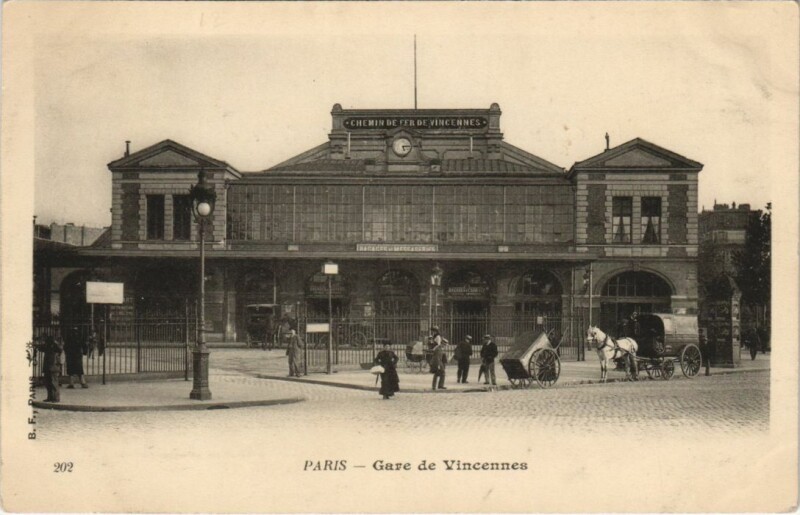 Carte postale ancienne Gare de Vincennes à Paris 12e