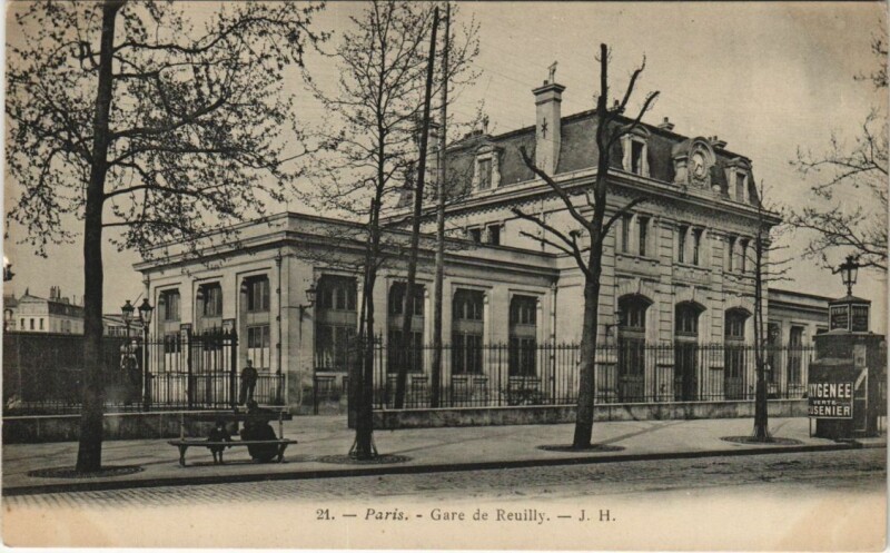 Carte postale ancienne Gare de Reuilly à Paris 12e