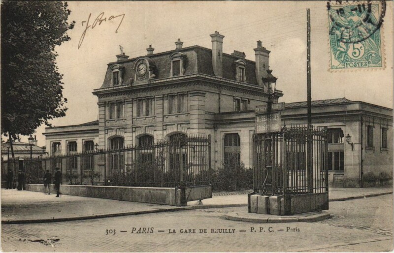 Carte postale ancienne La Gare de Reuilly à Paris 12e